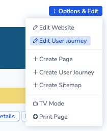 Screenshot for how to edit a user journey monitor.