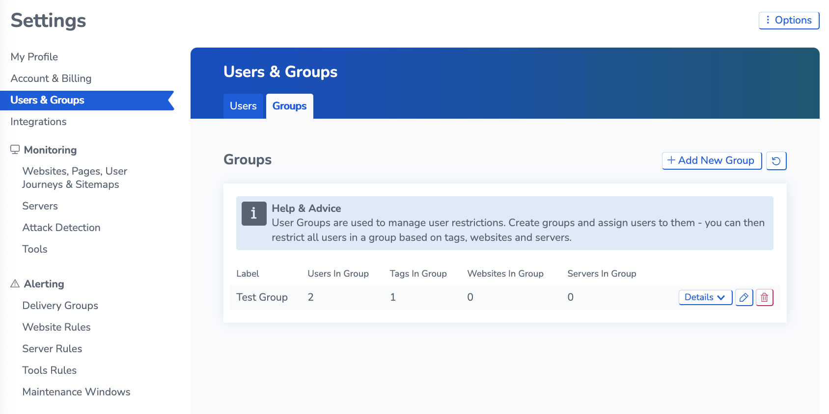 Set up a User Group - RapidSpike Support Center