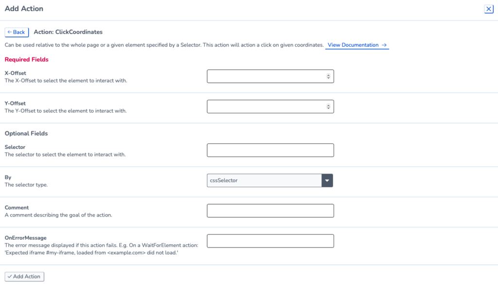 Click coordinates example