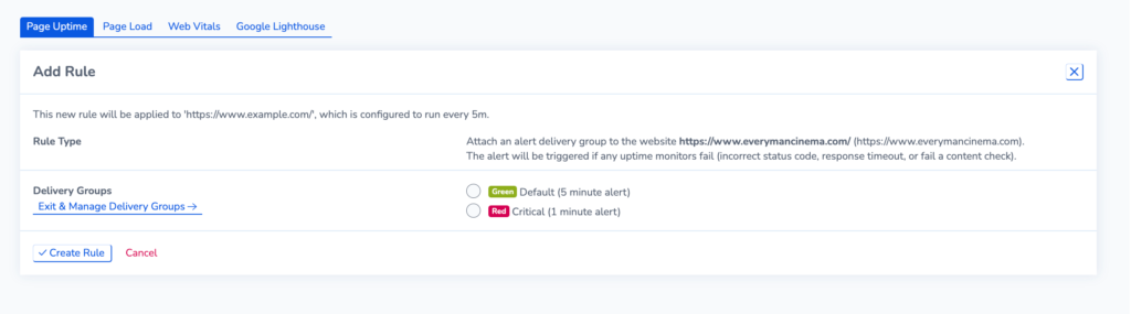 Add uptime rule